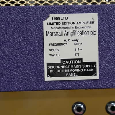 Marshall 1959LTD Full Hendrix Stack 1994 - Purple image 14