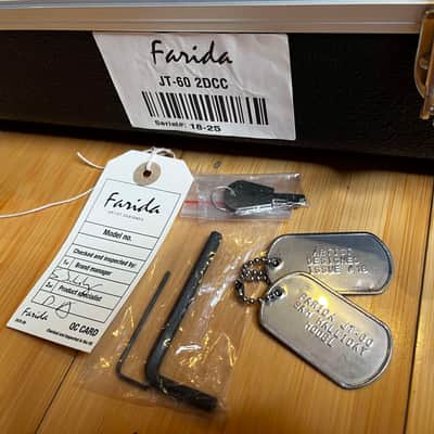 Farida JT-60 2DCC #18/25 MINT Offset Guitar Sam Halliday Two Door Cinema Club Jaguar Jazzmaster Mosrite style w/ case image 16