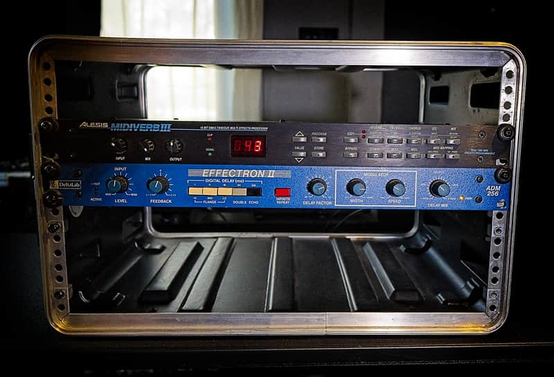 Alesis Midiverb 3-Deltalab Effectron 2-SKB 8U Rack image 1