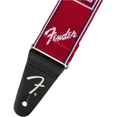 Fender WeighLess Monogram Strap Red/White/Blue - Strap for Guitars image 2