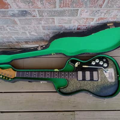 Vintage Circa 1965 Hofner 173 "Brokat" Vinyl Finish Electric Guitar w/ Original Hardshell Case! image 2