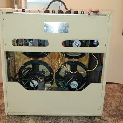 Holland 4x10 Boutique Amp Gibb Droll 50 watt with reverb 1996 Blonde Tolex image 2