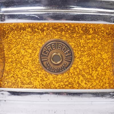 VINTAGE GRETSCH ROUND BADGE 14"x 4" MAPLE GS-14" x 4" image 5