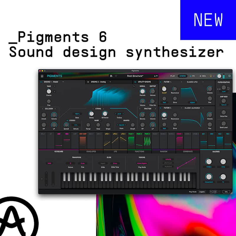 Arturia Pigments 6 Polychrome Virtual Synthesizer Software image 1
