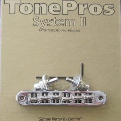 TonePros TP6R-C Standard Tuneomatic Bridge with Roller Saddles Chrome