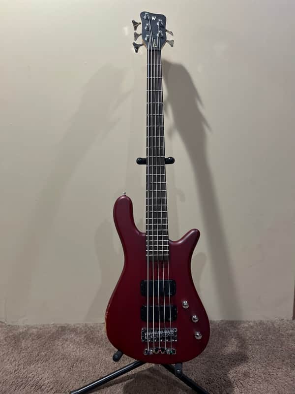Warwick RockBass Streamer 5-String Bass - Satin Maroon image 1
