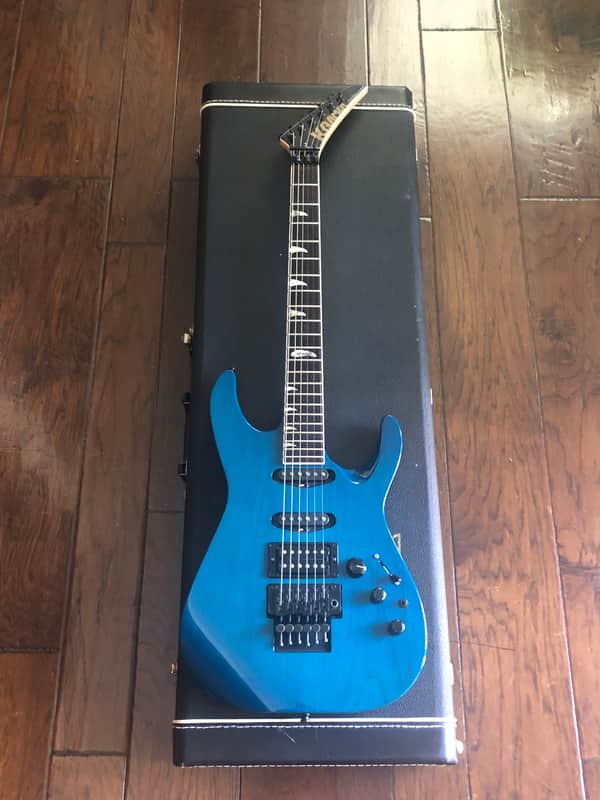 Kramer Pacer Custom II  1990 Transparent Teal / Electric Blue image 1