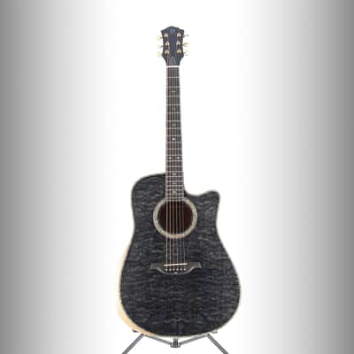 BC Rich  Prophecy series 6-string Acoustic-electric with Maple Top, Maple Back and Sides, Mahogany Neck, and Ebony Fingerboard - Smoke Black Quilt (X7) (0073A) image 5