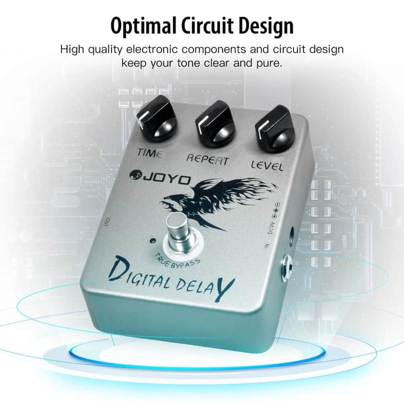 Joyo Digital Delay Guitar Pedal Range True Bypass Time/Repeat/Level image 1