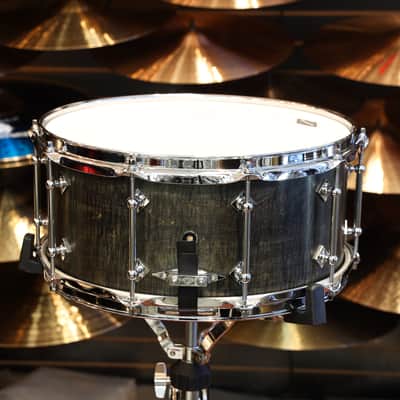 Craviotto Private Reserve 6.5X14" Snare Drum Curly Maple (Ebonized & Green Stained Oil Finish) image 4