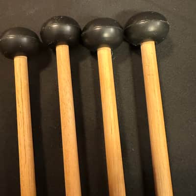 Medium-Hard Rubber Mallets on Birch Shafts, 2 PAIRS, 16.5" x 1" - NEW image 3