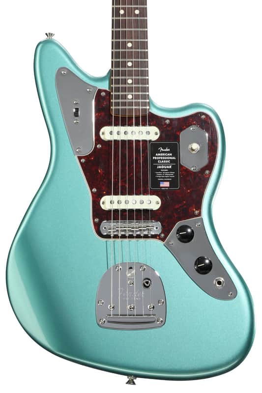 Fender American Professional Classic Jaguar Electric Guitar - Faded Sherwood Green Metallic