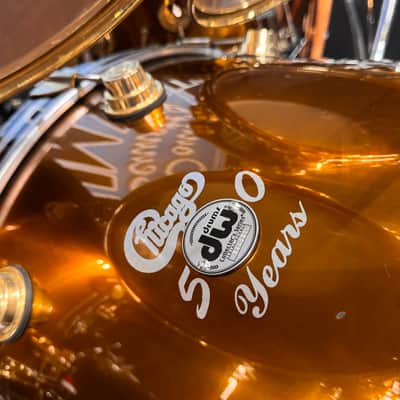 Tris Imboden's Chicago 50th Anniversary DW, Paiste, Gibraltar Complete Drum Set 2017 - Mirror Gold Lacquer. Immaculate! Authenticated! image 11