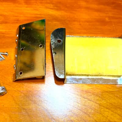 Teisco Bass bridge and cover 60’s - Chrome image 4