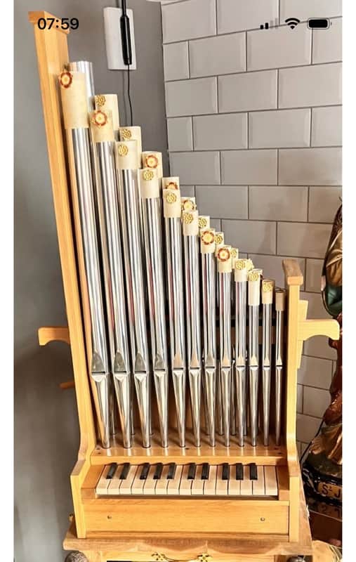 Medieval/Renaissance style Portative Organ two chromatic octaves. image 1