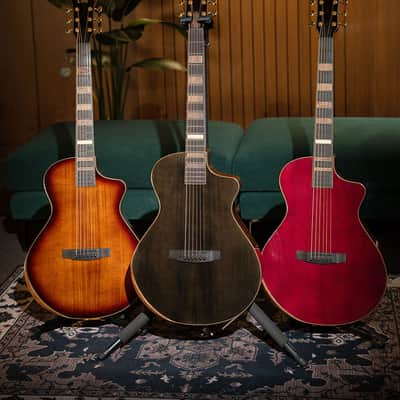 Cort Modern Burst Concert Venetian Cutaway Tobacco Sunburst Bevel Acoustic Guitar Fishman image 13
