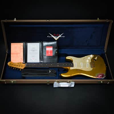 Fender Custom Shop 1962 Stratocaster w/ Gold Hardware Heavy Relic- Frost Gold / Pink Paisley 2024 (R139235) image 3