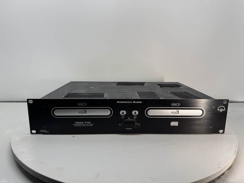 American Audio MCD-710 Dual CD MP3 Player Rack Mount 2U DJ Pro Audio image 1