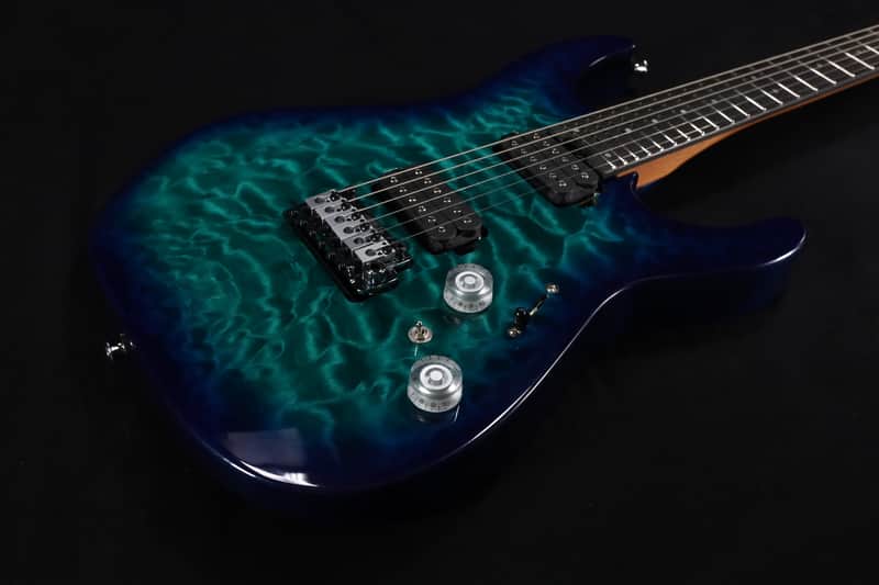 Charvel Pro-mod Plus Dk24 Hh 2pt Eb Qm, Ebony Fingerboard - Chlorine Burst 364 image 1