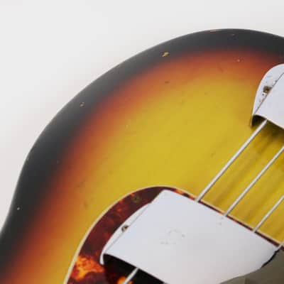 1966 Fender Precision P Bass Vintage 100% All Original Left-Handed Sunburst Lefty ‘66 P-Bass with Vintage No Logo Pre-CBS Hard Case image 8