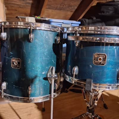 Gretsch Catalina Birch 7x8/ 8x10 / 9x12 / 14x14 / 18x22 / 5.5x14" 6pc Drum Kit 2004 - 2006 - Caribbean Blue Shell Pack image 10