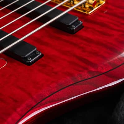 Yamaha TRBJP2 John Patitucci Signature 6-String Bass Guitar, Ebony Fingerboard, Trans Dark Red image 9