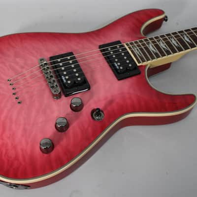 2012 Schecter Diamond Series Omen Extreme-6 Electric Magenta image 10