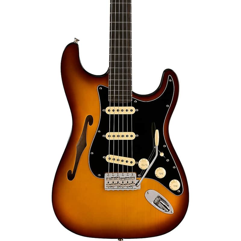 Fender Suona Stratocaster Thinline Electric Guitar Regular Violin Burst image 1