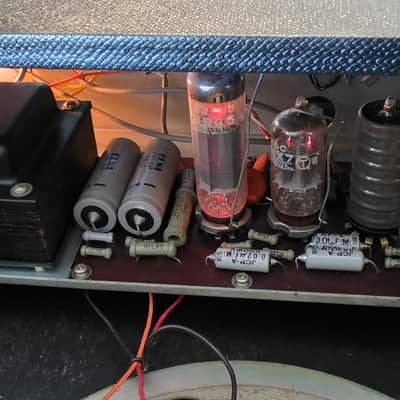 Vintage 60's Lafayette/Univox Tube Amp 99-9141WX Tremolo Reverb 8" Speaker image 6