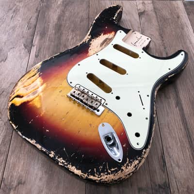 FRANCHIN Mercury guitar body Heavy Relic Aged 3-Color Sunburst 100% Nitro Lacquer SSS Poplar Stratocaster-Strat-S-Style Made in Italy - Stock piece #23370826 image 6