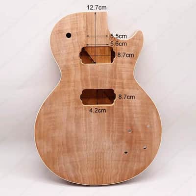 Mahogany Wood DIY Project Guitar LP Style Body with Veneer Maple Top image 2