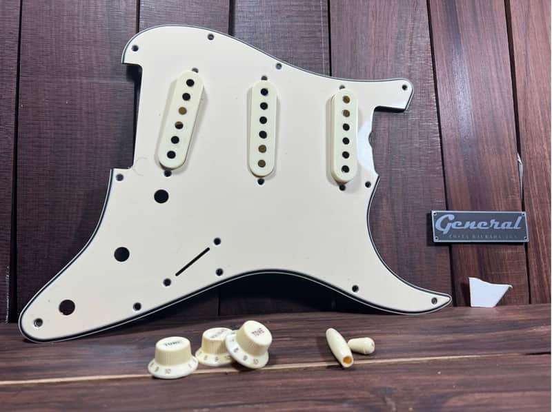 General Vintage Tone Full Ass. 1963 to 1969 Stratocaster pickguard & pre CBS nylon parts Cream vintage / nylon parts Cream vintage image 1