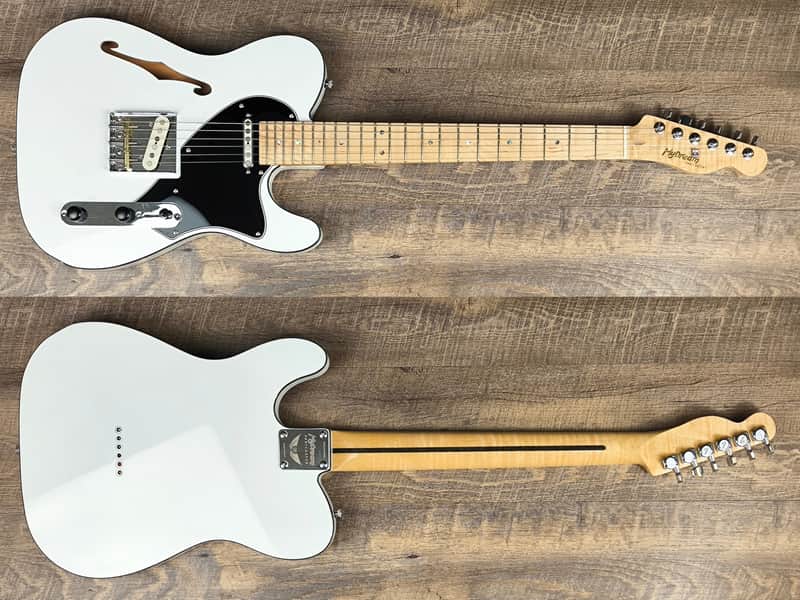 MyDream Partcaster Custom Built - Black & White Thinline Quarter Pound image 1