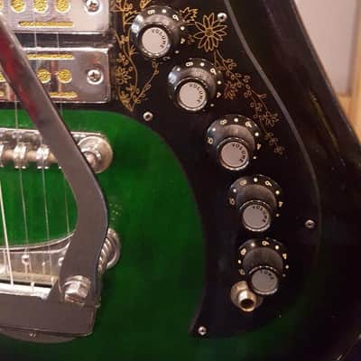 Teisco Bighorn 4 Gold-foil Pickup Green Burst Late 60's Early 70's image 6