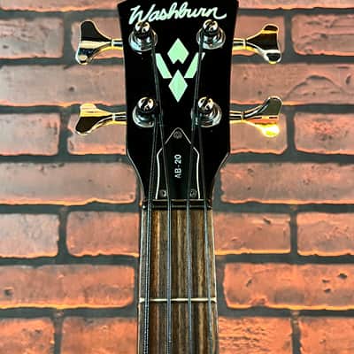 Washburn AB-20  90's Gloss Natural Wood With Hard Case image 4
