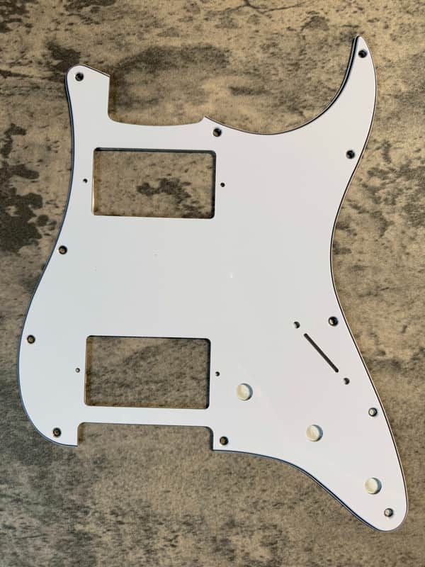 BMC Standard Stratocaster® Strat® Pickguard 3 Ply 11 Hole HH Humbucker Humbucker White  [L26] image 1