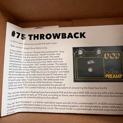 JHS #75 Throwback Overdrive / Preamp 2022 - Black / Yellow - Limited Edition #068 of 250 image 4