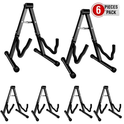 5 Core 6 PCS " A " type Electric Acoustic and Bass Adjustable height Guitar Stands image 1