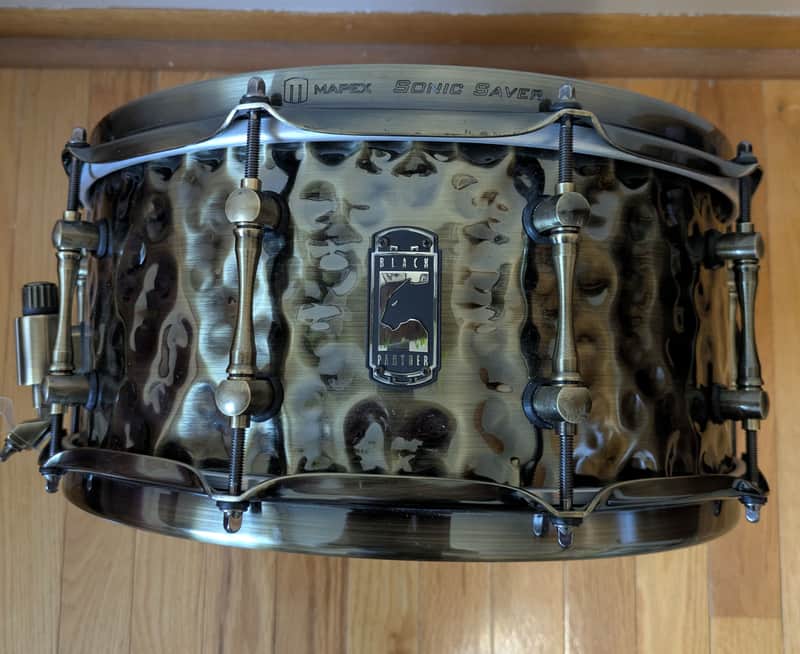 Mapex BPBR465HZN Black Panther Sledgehammer 14x6.5" Brass Snare Drum with Brass Hardware 2010s - Hammered Antique Brass image 1