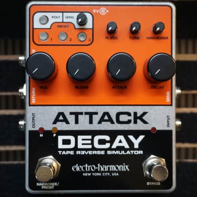 Electro-Harmonix Attack Decay Reverse Tape Simulator 2019 - Present - Orange / Black image 2