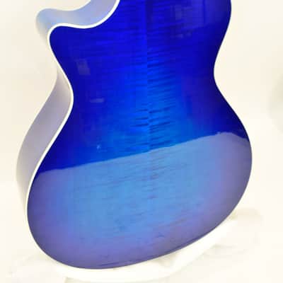 2009 Taylor 612ce Grand Concert Acoustic Electric Guitar, Blue w/ Case image 9