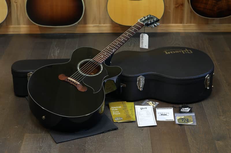 2004 Gibson EC Special Acoustic Guitar Black Ebony + OHSC image 1