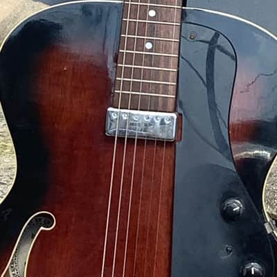 Aria Pro II FA-50E 1999 Brown Sunburst Hollow Body Electric Jazz Guitar image 4