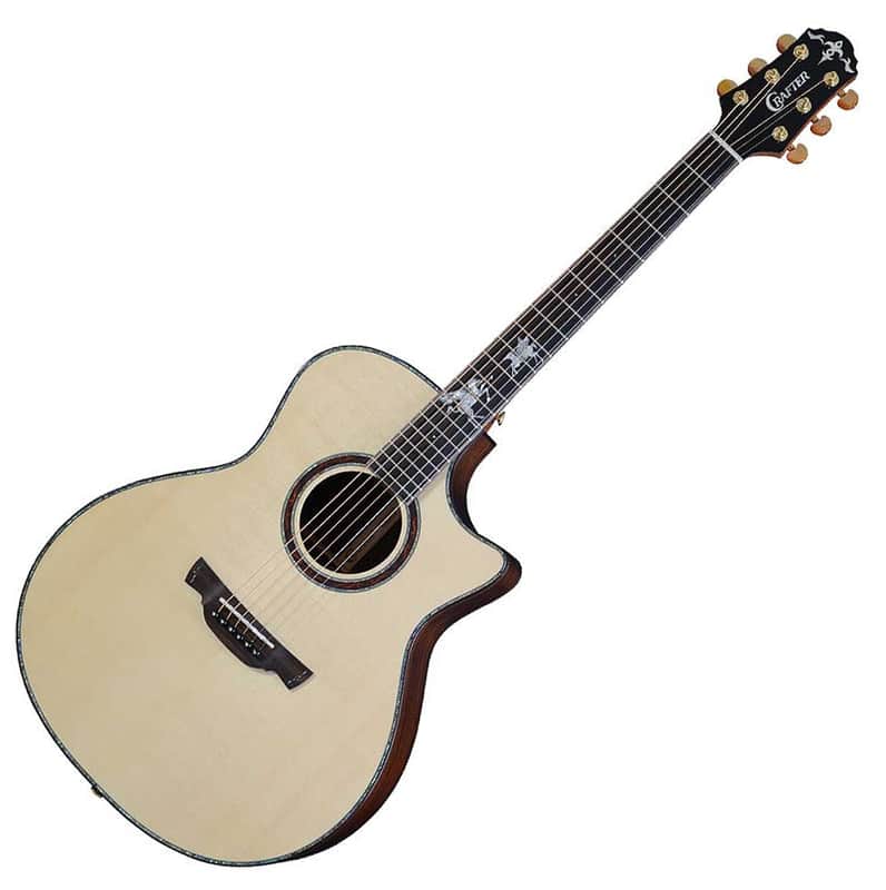 Crafter KPG-036 SR PREMIUM GA Acoustic Guitar Pegasus Inlay Top & Back Solid image 1