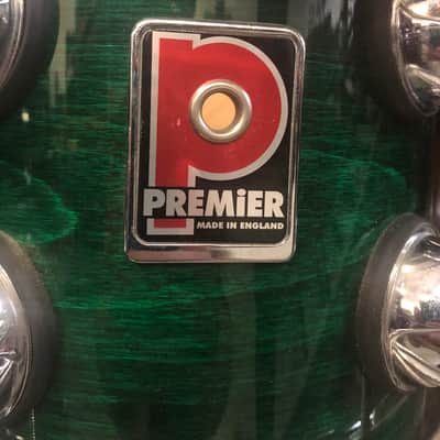 Premier Genista 1990's 9 pc drum kit Green Stain (Terraverdi Green) image 5