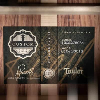 Taylor 2026 Catch Custom #13 C10e Dreadnought Acoustic/Electric Guitar with Hardshell Case image 20