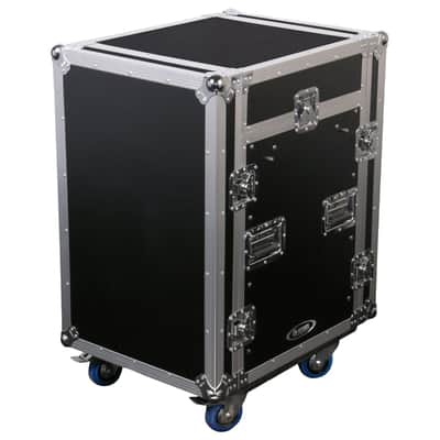 Odyssey FZ1112W 11U Top Slanted 12U Vertical Combo Rack Case with Casters image 2