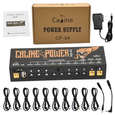 No extra fee to USA-- Caline CP-04 Guitar Effect Pedal Power Supply 10 Outputs (9V, 12V, 18V),EU/US/UK/AU Plug