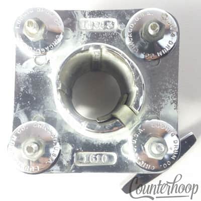 *Ludwig Bass Drum Mount Double Tom Drum Post Receiver Chrome Classic Vintage 70s image 2