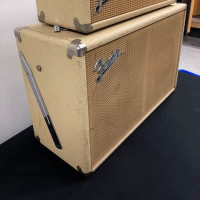 1963 Fender Tremolux Amp Head (Blonde 6G9-B) w/ 2X10 Cabinet Owned by Ian D'Sa of Billy Talent image 4